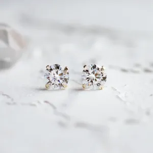 Minimalist moissanite earrings LUMIAN Thumbnail