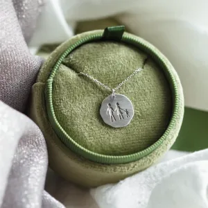 Engraved necklace with family motive FRANCIS Thumbnail