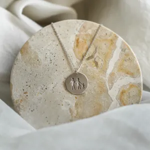 Engraved necklace with family motive FRANCIS Thumbnail