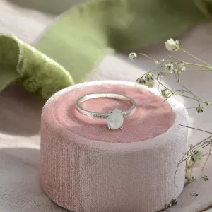 Gold ring with moonstone and diamonds ROXANE Thumbnail