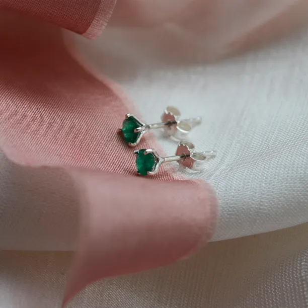 Gold earrings with emeralds FELI Image