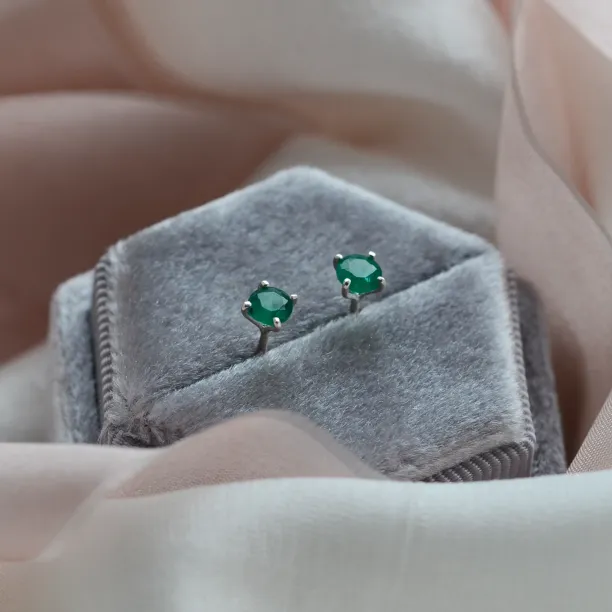Gold earrings with emeralds FELI Image