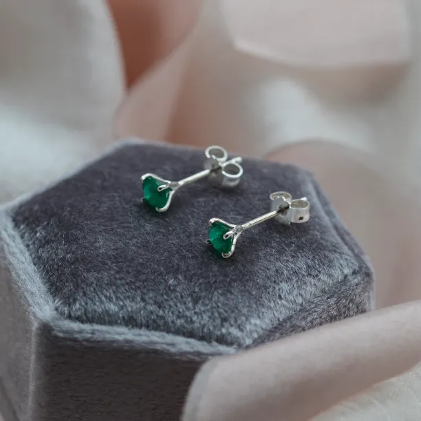 Gold earrings with emeralds FELI Image