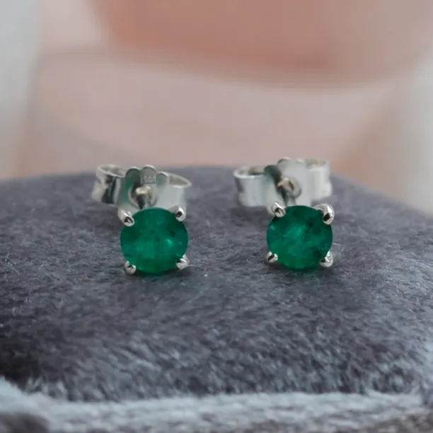 Gold earrings with emeralds FELI Image