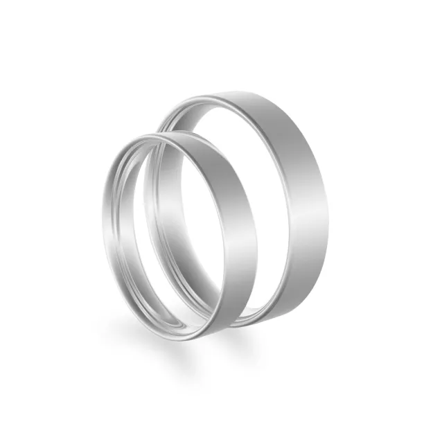 Flat wedding rings made of red gold ENIGMA Image