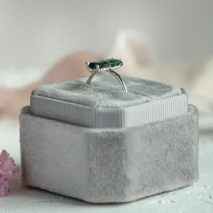 Ring with baguette moss agate ALVA Thumbnail