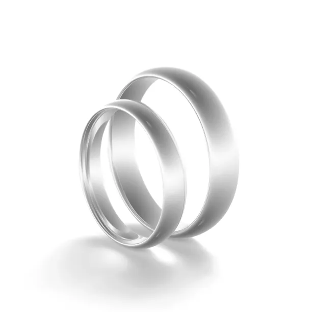 Solid wedding rings made of red gold EVEN Image