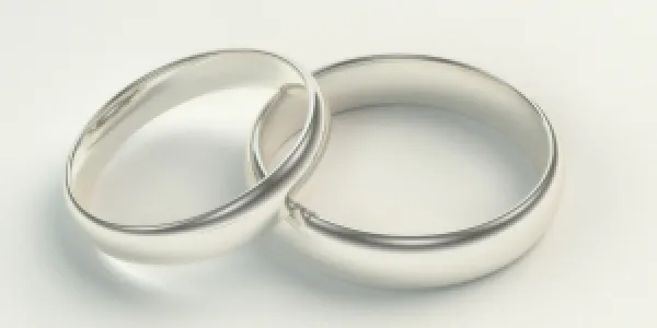 Solid wedding rings made of white gold TESSA Thumbnail