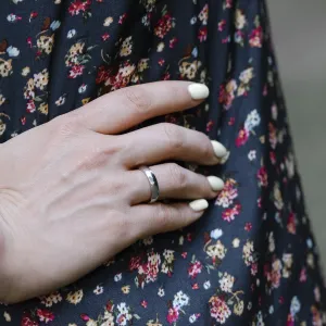 Solid wedding rings made of white gold TESSA Thumbnail