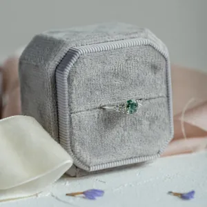 Gold moss agate ring with diamonds EDDIE Thumbnail
