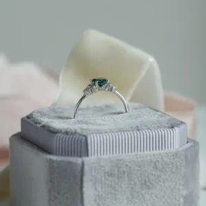 Gold moss agate ring with diamonds EDDIE Thumbnail