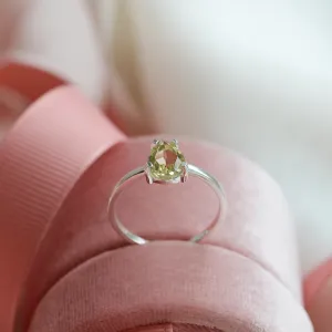 Gold ring with lemon quartz BERTA Thumbnail