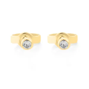 ANY Golden stud earrings with diamonds Thumbnail