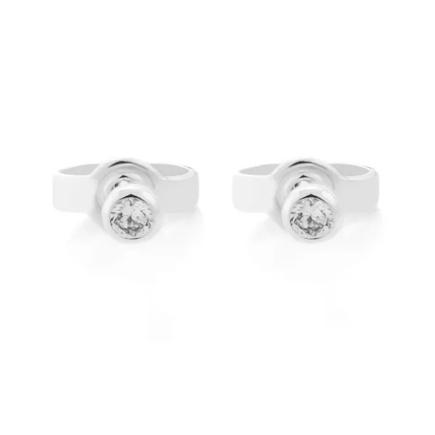 ANY Golden stud earrings with diamonds Image