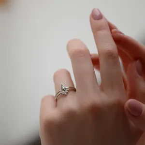 CHRIS gold ring with salt and pepper diamond Thumbnail