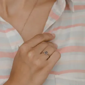 Gold ring with rutile quartz FLORA Thumbnail