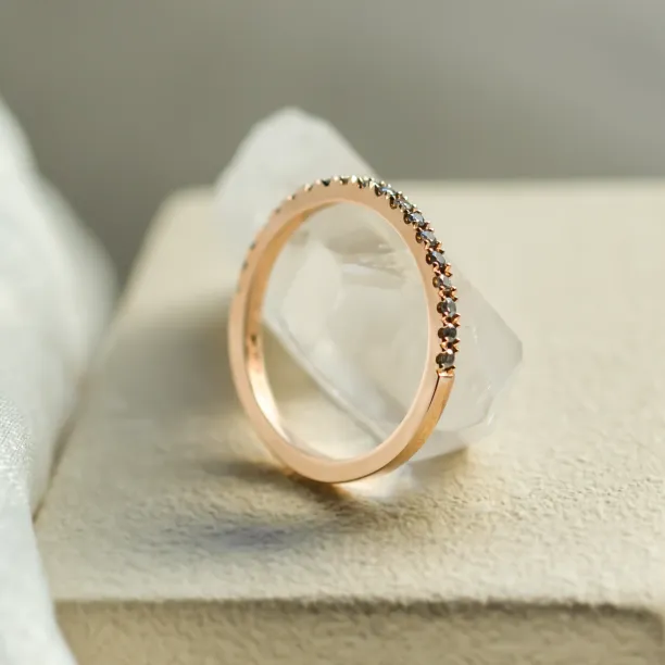 Half eternity salt and pepper diamond ring DORA Image