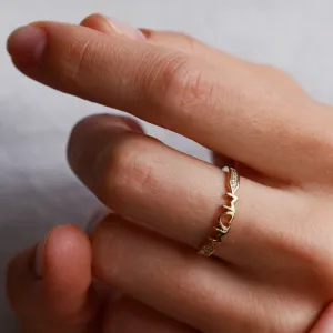 HAVME gold diamond dress ring for young mummies and mothers-to-be Thumbnail