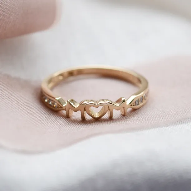 HAVME gold diamond dress ring for young mummies and mothers-to-be Image