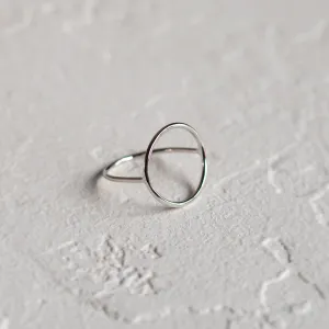 Minimalistic gold ring with the circle NORE Thumbnail