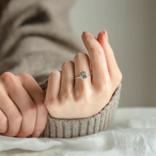Organic ring with rutilated quartz ODIN Image