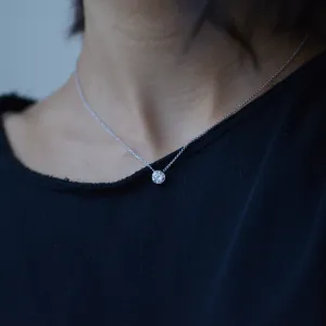 Simple gold necklace with lab created diamond NOKKI
