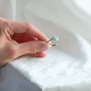 Luxury engagement ring with hexagon moissanite KENT Thumbnail