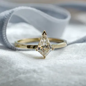 Simple engagement ring with kite moissanite DOMICUS Thumbnail