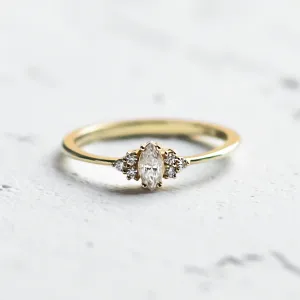 Romantic engagement ring with diamonds MILLIANA