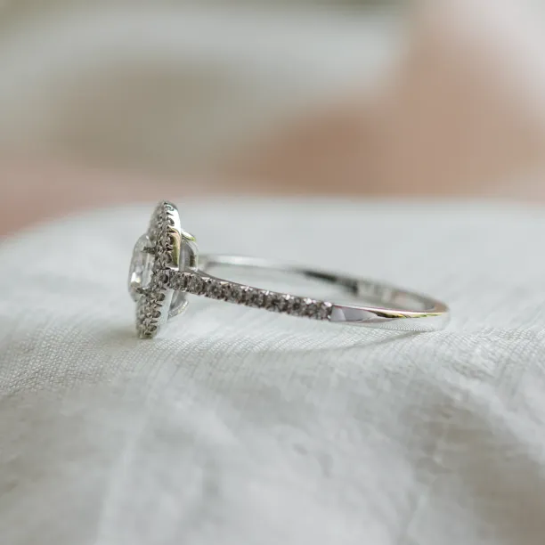 Double halo engagement ring with diamonds ELSA Image