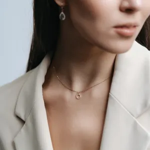 Circle lab-grown diamond necklace REESE