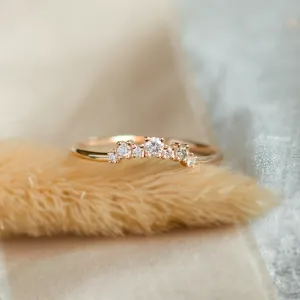 Curved diamond ring KALIA Thumbnail