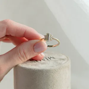 Elegant engagement ring with moissanites BUTTERFLY Thumbnail