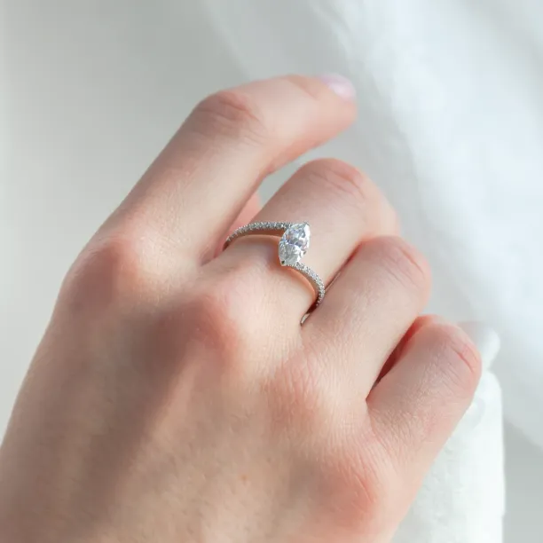 Engagement ring with marquise moissanite ELEGY Image