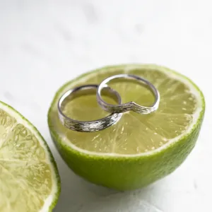 Gold wedding rings with natural surface SIENA Thumbnail