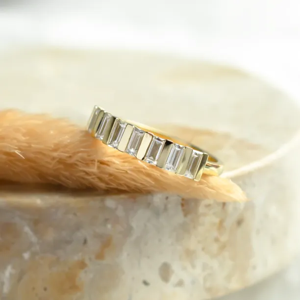 Unique baguette cut moissanite ring VANELLE Image