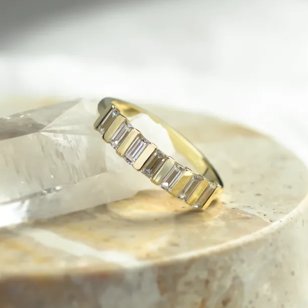 Unique baguette cut moissanite ring VANELLE Image