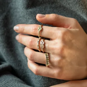 Unique baguette cut moissanite ring VANELLE Thumbnail