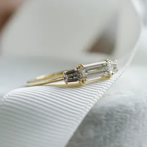 Vintage ring in art deco style with moissanites VISCOUNT Thumbnail