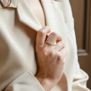 Gold cluster ring with diamonds VENICE Thumbnail