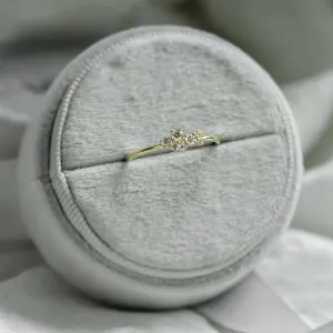 Gold cluster ring with diamonds VENICE Thumbnail