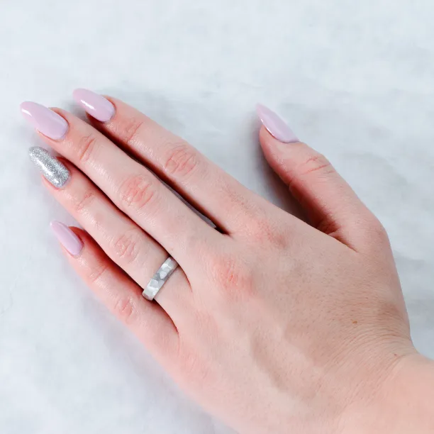 Hammered gold wedding rings BOME Image