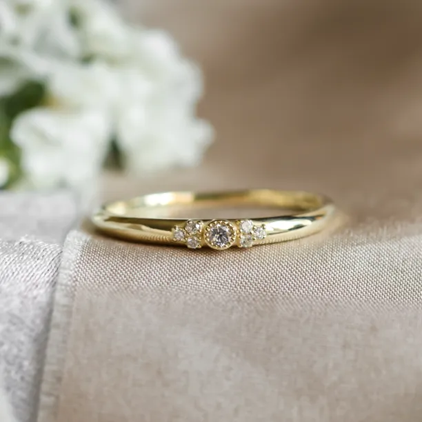 Gold diamond engagement ring GWEN Image