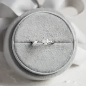 Gold ring with moonstone and diamonds ROXANE Thumbnail