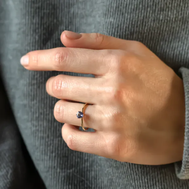Tanzanite minimalist engagement ring TANJA Image