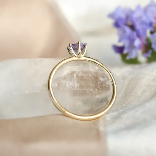 Tanzanite minimalist engagement ring TANJA Image