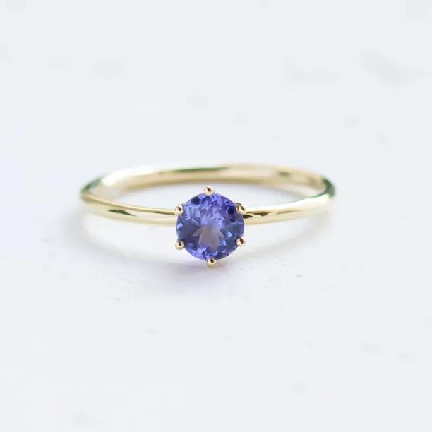 Tanzanite minimalist engagement ring TANJA Image
