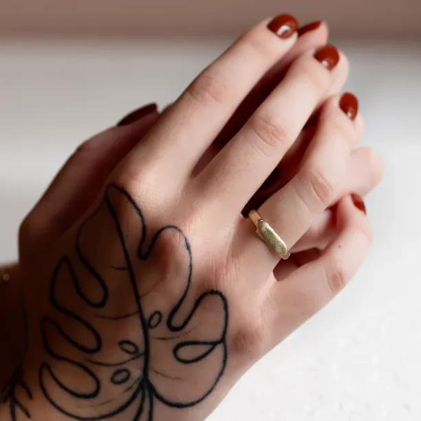 Unusual wedding rings with fingerprints ZANE Image