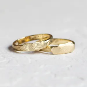 Unusual wedding rings with fingerprints ZANE