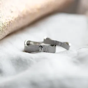 Original wedding rings with salt and pepper diamond CHARLES